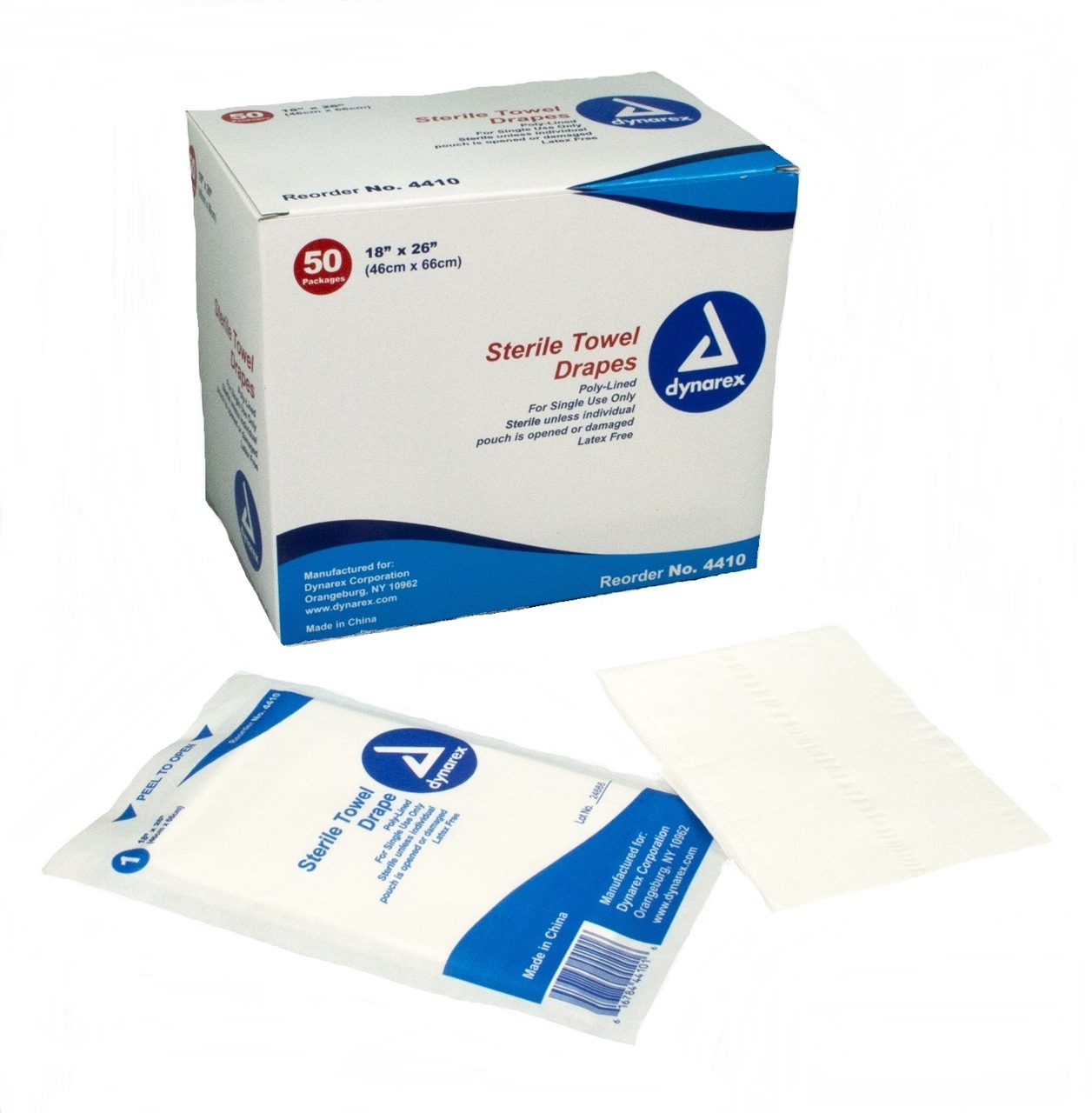 Drape Minor Procedure Tissue/Poly/Tissue Blue 18x26