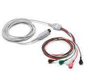 ECG/EKG  Lead Set, <br>5 Wire Clip Ends, Gray, AHA <br> Mortara 9293-059-60