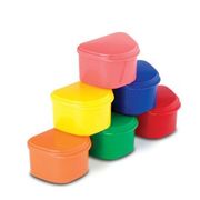 Denture Container Plastic <br> Assorted 12/Package<br> Palmero 1962