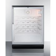 24" Wide Wine Cellar <br> Door Swing RHD , Glass <br> Summit SWC6GBLTB