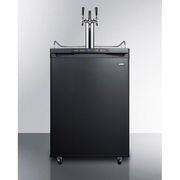 24" Wide Kegerator <br> Door Swing RHD , Black <br> Summit SBC635MTRIPLE