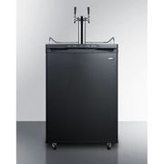 24" Wide Kegerator <br> Door Swing RHD , Black <br> Summit SBC635MTWIN