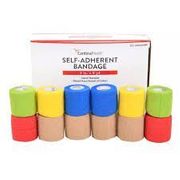 Self-Adherent Cohesive Bandage, <br> 3" x 5yd Roll, Blue, Latex-Free,<br> Non-Sterile, 24 rl/bx, 2 bx/cs <br>Cardinal CAH35LFBL