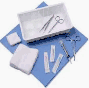 Suture Removal Kit, <br>Littauer Scissors, Forceps 5", 3" x 3" Gauze, 12-Ply,<br> Alcohol and PVP-I Prep pads, 50/cs  <br> Cardinal 24000-090
