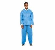 Lab Jacket, SMS, Knit Collar, Knit Cuffs, <br>Snap Front, 2X-Large, Blue, 25/cs <br> Cardinal 2203LJ