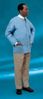 	Lab Jacket, SMS, Knit Collar, <br>Knit Cuffs, Snap Front, Large, Blue, 25/cs <br> Cardinal 2201LJ