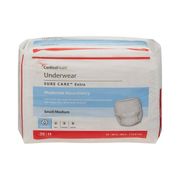 Unisex Adult Absorbent Underwear Sure Care <br> Extra Pull On with Tear Away Seams Small / Medium <br>Disposable Moderate Absorbency <br> (20EA/BG 4BG/CS) <br> Cardinal 1840A