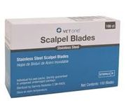 Scalpel Blades, <br> Stainless Steel, #10 , 100/Box <br> Vetone 00210