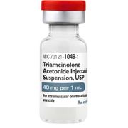 Triamcinolone Acetonide Injection<br>  40mg/mL SDV 1mL Each<br> Amneal 70121104902