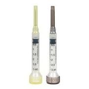 Ideal Hard Pack 3cc Luer Lock Syringe <br> with Needle, Gray, 22g x 0.75" , 100/Pack <br> Vetone 8865