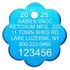 Rabies Tag 2025, <br> Mini Aluminum Rosette, <br>Blue , 100/Pack <br> Stone 422
