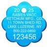 Rabies Tag 2025, <br> Mini Aluminum Rosette, <br>Blue , 100/Pack <br> Stone 422