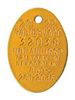 Rabies Tag 2026, Mini Aluminum <br> Oval, Orange , 100/Pack <br> Stone 435