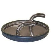 SS Fresh Cow Lid <br> w/Two 3/4" Nipples--Complete<br> Coburn 4008114