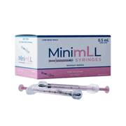 MinimLL Syringes w/o Needle LL <br> 0.5mL , 100/Box <br> Air-Tite Products MINI05