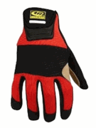 Ringers Leather <br>  Kevlar Rope Rescue Gloves <br> X-Large Red Each <br> Ansell 355-11