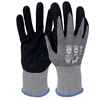 Cotton / Neoprene Cut-Resistant<br>  Gloves Black / Grey 6/Bag <br> Ansell 19-024-10