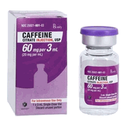 Caffeine Citrate, <br> Preservative Free 20 mg / mL Injection 3 mL <br> Armas Pharmaceuticals 72485010401