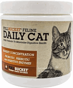 FullBucket Feline Daily Cat Probiotic <br> Prebiotic / Enzyme Powder, 87gm (30 Servings) <br> Animal Stewards International DAILYCAT87