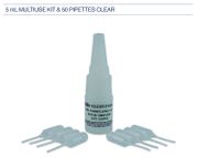 Oral Adhesive, 5 mL Bottle <br>w/ Autoclavable Tray and 50 Pipettes,<br> Clear , 3 Packs/Case <br> GLUSTITCH P-ACRYL5C