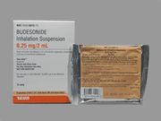 Orally Inhaled Steroid Budesonide<br> 0.25 mg / 2 mL Unit Dose,<br> Inhalation Suspension <br>Nebulizer Ampule 30 Ampules <br> Teva 00093-6815-73