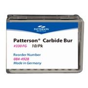 Patterson Carbide Burs, <br>FG Standard Pear, #330, 0.8 mm Diameter, <br> 1.8 mm Length, 10/Pkg <br>Patterson PCHM0330FG