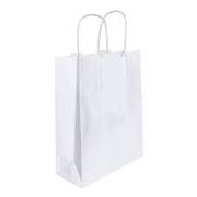 Pharmacy Bag, Paper Twist Handle <br> Flat Bottom, Large 10" x 5" x 13" , 100/Pack <br> Vetone 600145
