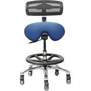 Pivetal Bulldog Stool Jet Blue  <br>Stool with Backrest, Foot Ring and Large Base <br> Pivetal 78951584