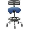 Pivetal Bulldog Stool Jet Blue  <br>Stool with Backrest, Foot Ring and Large Base <br> Pivetal 78951584