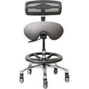 Pivetal Bulldog Stool Plata <br>Stool with Backrest and Large Base <br> Pivetal 78951593
