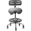 Pivetal Bulldog Stool Plata <br>Stool with Backrest, Foot Ring and Large Base <br> Pivetal 78951592