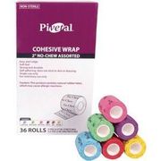 Pivetal Cohesive Wrap 2" x 5 yd, <br> No-Chew Assortment, 36/Pkg <br> Pivetal 21305562