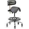Pivetal Labrador Stool Carbon Stool <br>  with Backrest and Large Base <br> Pivetal 78951557
