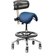 Pivetal Labrador Stool Jet Blue Stool <br>with Backrest, Foot Ring and Large Base <br> Pivetal 78951563