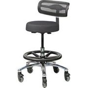 Pivetal Persian Round Stool Carbon<br>Round Stool with Backrest and Large Base <br> Pivetal 78951550