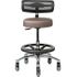 Pivetal Persian Round Stool Neutra <br>Round Stool with Backrest, Foot Ring and Large Base <br> Pivetal 78951540