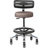 Pivetal Persian Round Stool Neutra <br>Round Stool with Backrest, Foot Ring and Large Base <br> Pivetal 78951540