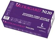 Powder Free Nitril Exam Gloves <br> 250/Box , 10 Box/Case <br>Size X-Large <br> Ultragard N120-XL