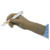 Radiation Reducing Glove ENCORE <br> Size 6.5 Sterile Pair Latex with Bismuth<br> Extended Cuff Length Fully Textured <br>Light Brown Not Chemo Approved , 5 Pair/Case  <br> Ansell 20873065