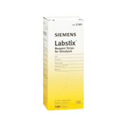 Reagent Test Strip Labstix <BR>  Blood, Glucose, Ketone pH, Protein <BR> For Urinalysis 100 per Bottle , 6 Bottle/Pack <br> Siemens  10337069-Pack