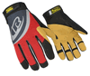 Ringers Leather / Kevlar Rope  <BR> Rescue Gloves Medium Red Each <BR> Ansell  355-09