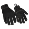 Ringers Synthetic Leather/Kevlar/Flexible <br>Thermoplastic Rubber Flame Resistance Tactical Gloves<br> Large Black , 1Pair <br> Ansell 532-10