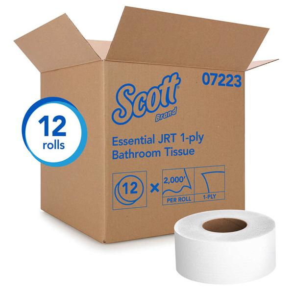 Scott JRT Jr. Toilet Tissue White 1 Ply 12/Case Kimberly 07223