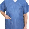 Scrub Top, Short Sleeve, V-Neck, <br> SMS Material, Blue, Large, 60/cs <br> Cardinal 23503T