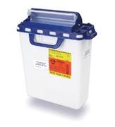Sharp Collector, <br>Pharmaceutical, 3 Gallon, <br>Counterbalanced Door, <br> White/Blue 10/cs<br> BD 305622