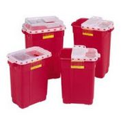 Sharps Collector, 9 Gal, <BR>Slide Top, Red, 8/cs<BR> BD 305616