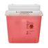 Sharps Container SharpStar In-Room <br> Translucent Red Base <br> 12-1/2 H X 5-1/2 D X 10-3/4 W Inch<br> Horizontal Entry 1.25 Gallon , 20/Case <br> Cardinal 8507SA