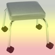 SQUARE PADDED <BR> MOBILE STOOL