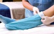 Surgical Stockinette, Internal Non-Woven Material, <br>External Plastic Material, Small, 6" x 30", <br>Sterile, 10/bx, 3 bx/cs <br> Cardinal 1584