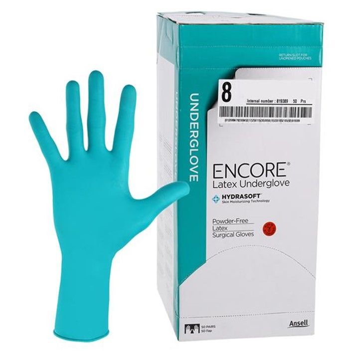 Surgical Underglove ENCORE Underglove Size 8 Sterile Latex Standard